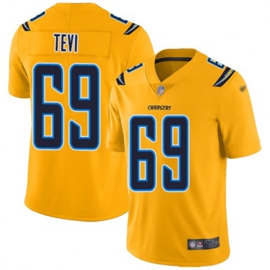 Los Angeles Chargers NFL Football Sam Tevi Gold Jersey Men Limited  #69 Inverted Legend->los angeles chargers->NFL Jersey